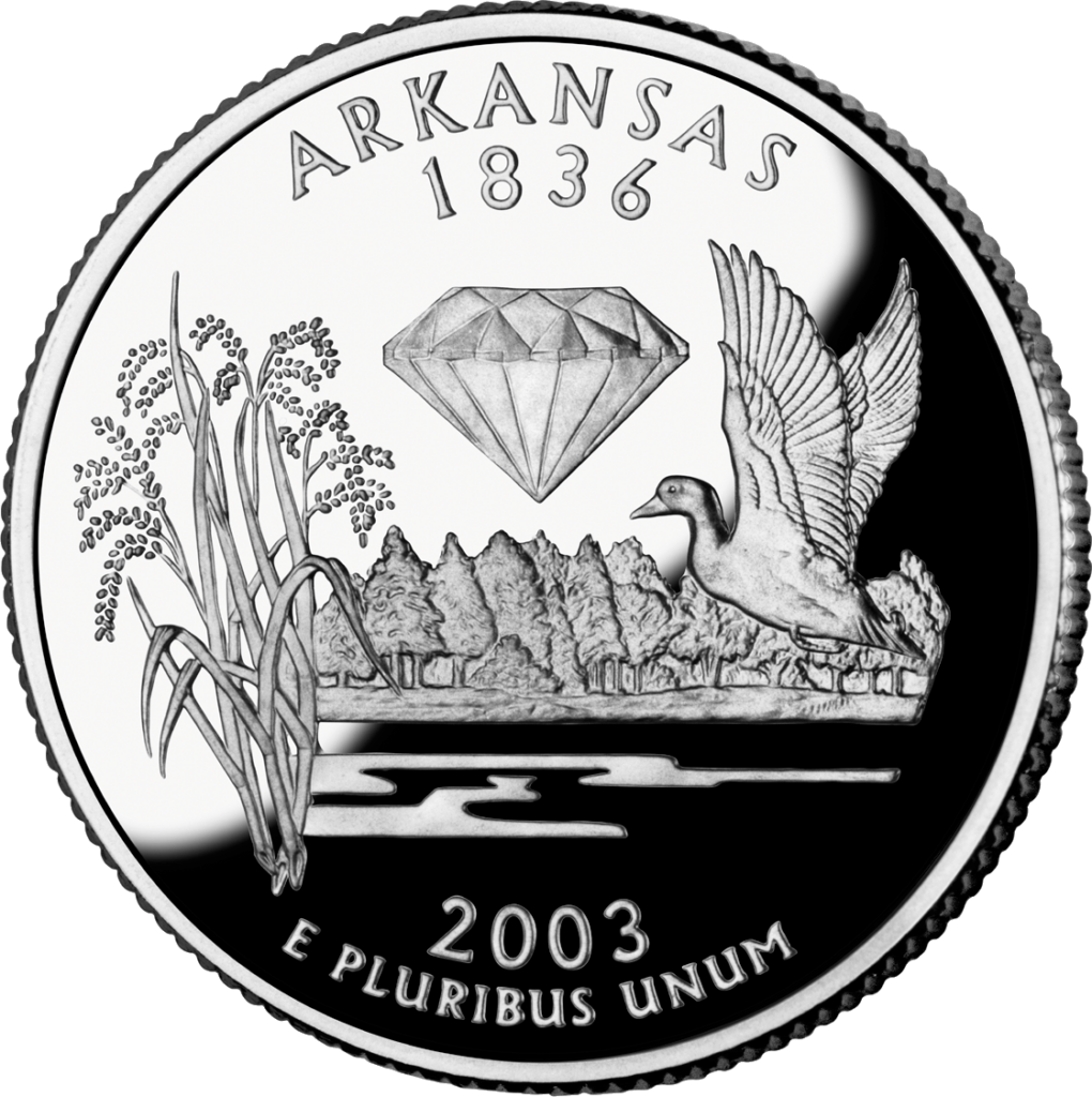 Arkansas quarter dollar coin