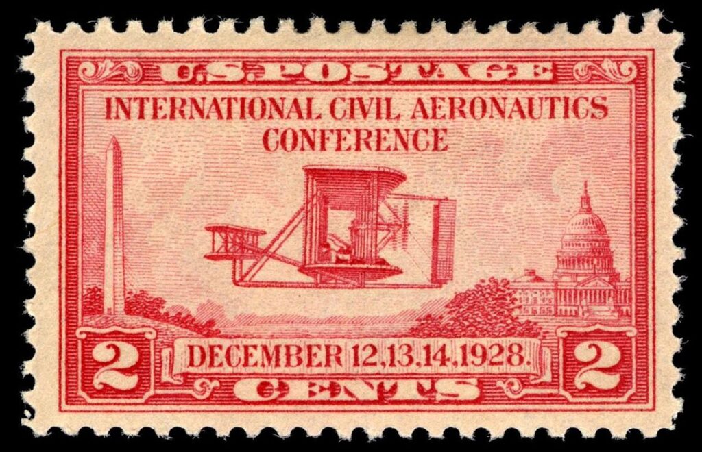 Wright Brothers Airplane, 2c, 1928 issue